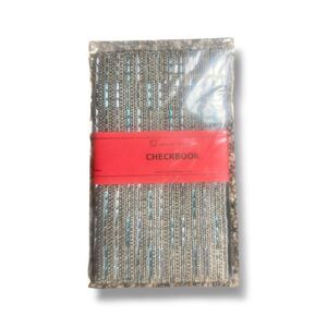 NWT Alan Stuart Silver and Blue Checkbook Cover